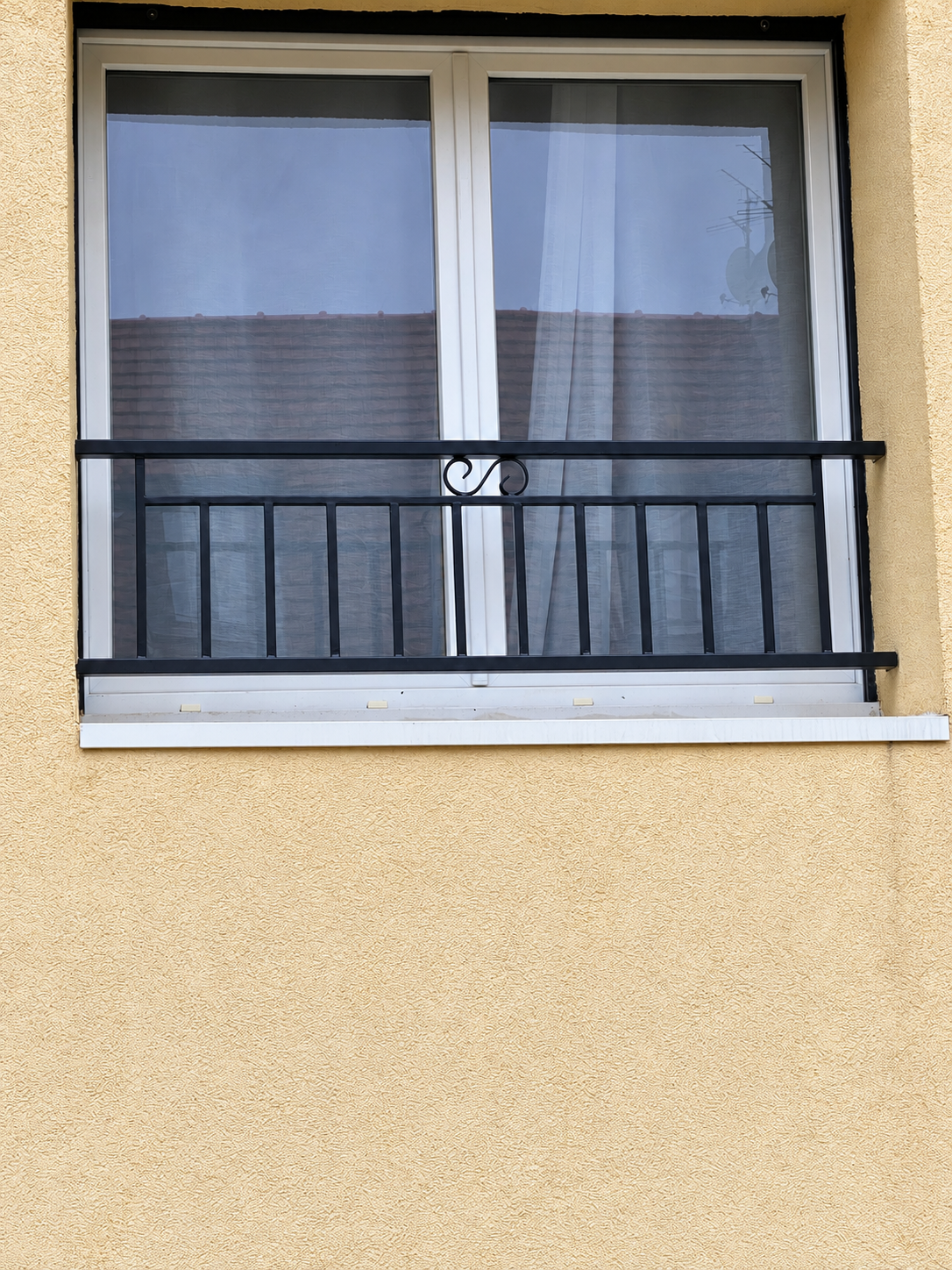 Fenêtre avec garde-corps sur mesure